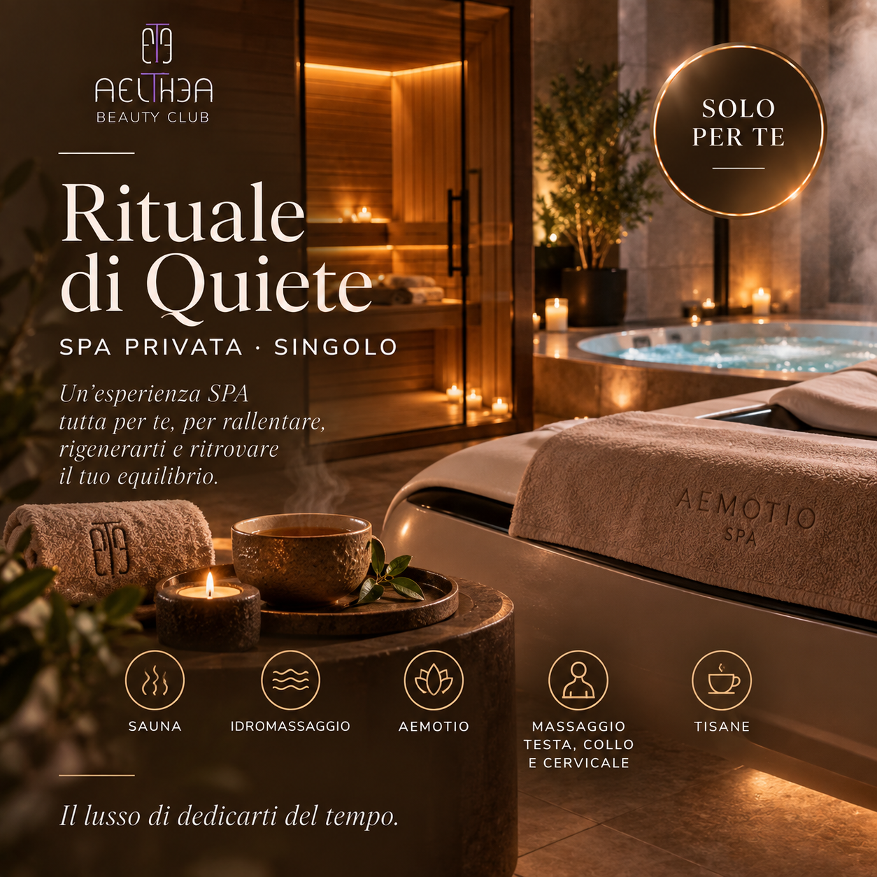 Rituale di Quiete – SPA Privata Singolo da Aelthea Beauty Club Messina